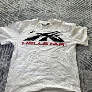 Hellstar Classic Logo Gel Print T-Shirt Black Size Medium